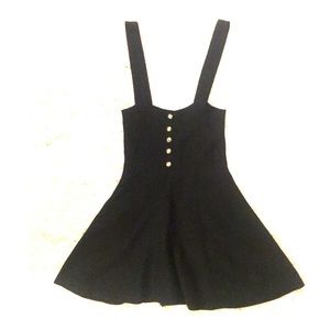 Black A-Line Overall Skirt/Jumper